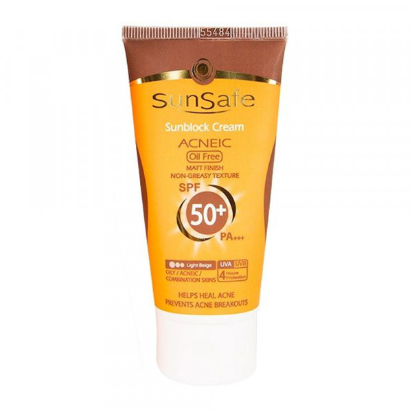 ضد آفتاب رنگی بدون چربی آکنئیک SPF50 سان سیف