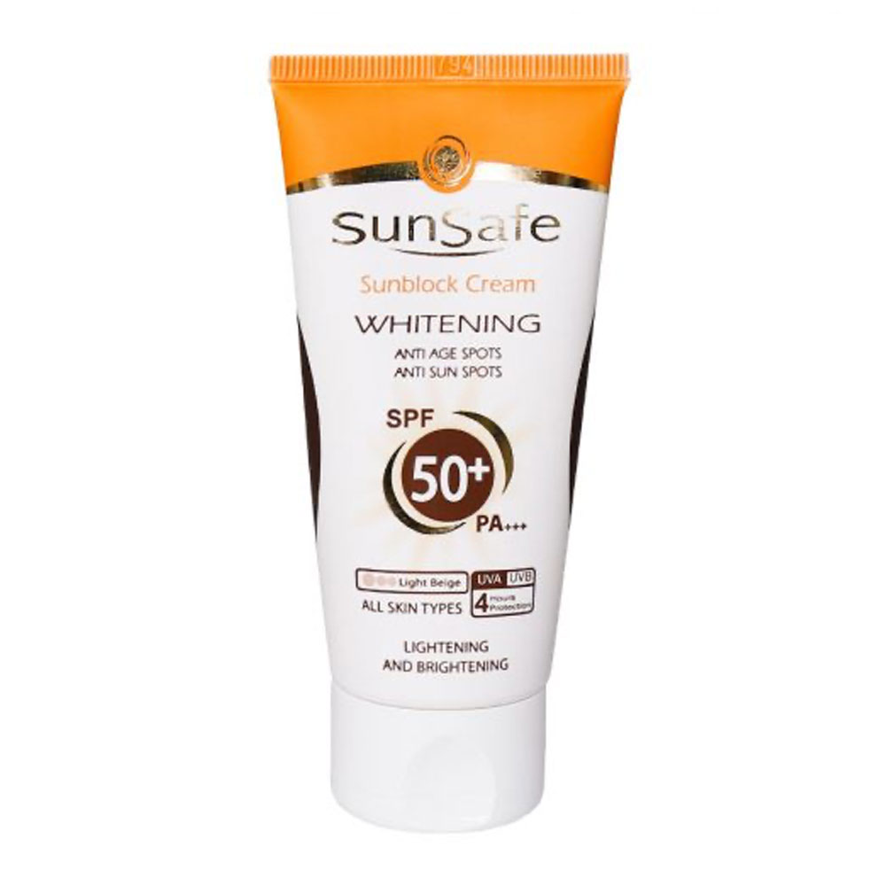 ضد آفتاب روشن کننده بژ روشن انواع پوست SPF50 سان سیف