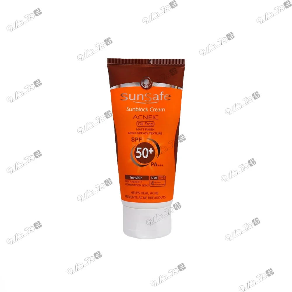 ضد آفتاب بی رنگ بدون چربی آکنئیک SPF50 سان سیف