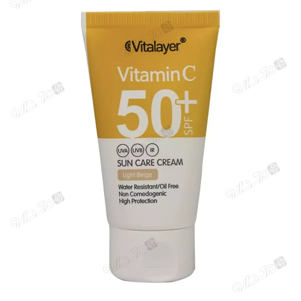 فلوئید ضد آفتاب بژ روشن +SPF50 ویتامین C ویتالیر